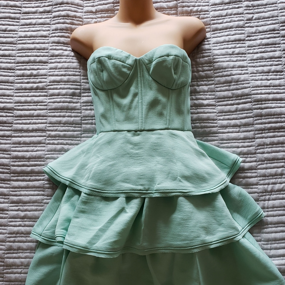 BCBGMAXAZRIA Jacklyn ruffle-skirt dress